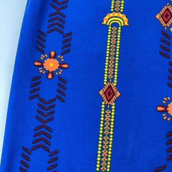 Lularoe Leggings Womens Tall & Curvey Blue Striped Pattern - Picture 6 of 11